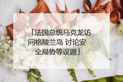 法国总统马克龙访问格陵兰岛 讨论安全局势等议题