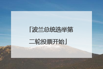 波兰总统选举第二轮投票开始