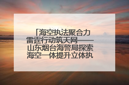 海空执法聚合力 雷霆行动筑天网——山东烟台海警局探索海空一体提升立体执法效能纪实