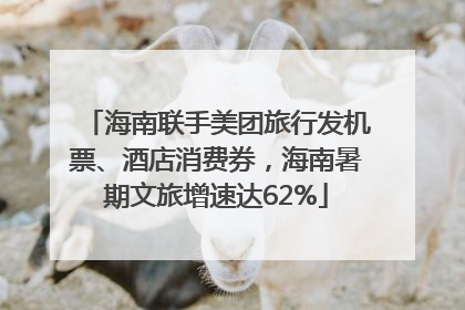 海南联手美团旅行发机票、酒店消费券，海南暑期文旅增速达62%