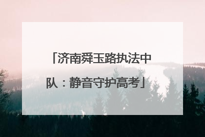 济南舜玉路执法中队：静音守护高考