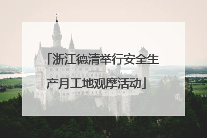 浙江德清举行安全生产月工地观摩活动