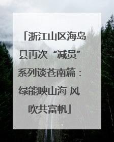 浙江山区海岛县再次“减员”系列谈苍南篇：绿能映山海 风吹共富帆