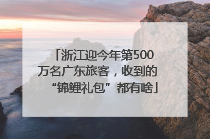 浙江迎今年第500万名广东旅客，收到的“锦鲤礼包”都有啥