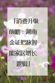 消费升级前瞻：湖南金证把脉智能家居增长逻辑