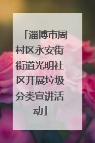 淄博市周村区永安街街道光明社区开展垃圾分类宣讲活动