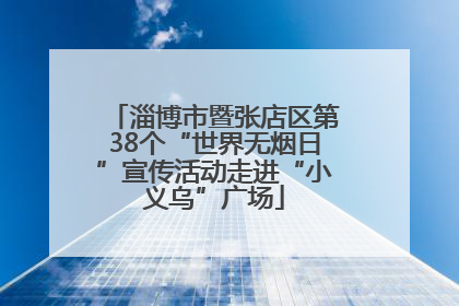 淄博市暨张店区第38个“世界无烟日”宣传活动走进“小义乌”广场