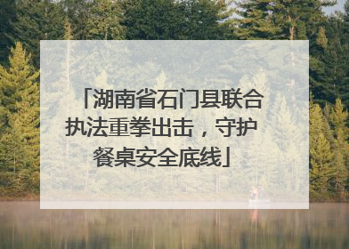 湖南省石门县联合执法重拳出击，守护餐桌安全底线