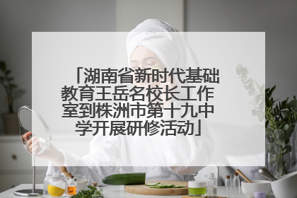 湖南省新时代基础教育王岳名校长工作室到株洲市第十九中学开展研修活动