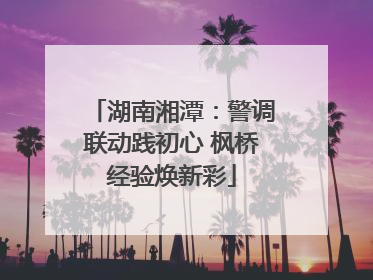 湖南湘潭：警调联动践初心 枫桥经验焕新彩