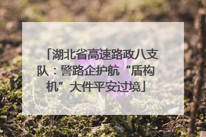 湖北省高速路政八支队：警路企护航“盾构机”大件平安过境