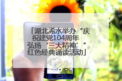 湖北浠水举办“庆祝建党104周年 弘扬‘三大精神’”红色经典诵读活动