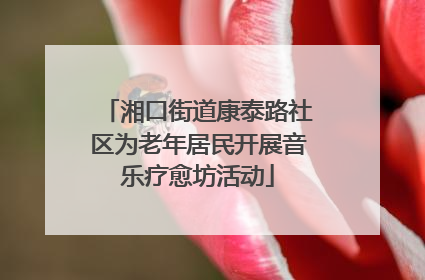 湘口街道康泰路社区为老年居民开展音乐疗愈坊活动