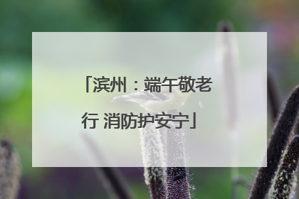滨州：端午敬老行 消防护安宁
