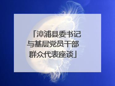 漳浦县委书记与基层党员干部群众代表座谈