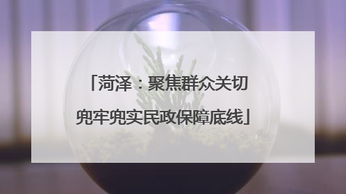 菏泽：聚焦群众关切 兜牢兜实民政保障底线
