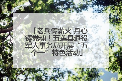 老兵传薪火 丹心铸党魂！五莲县退役军人事务局开展“五个一”特色活动