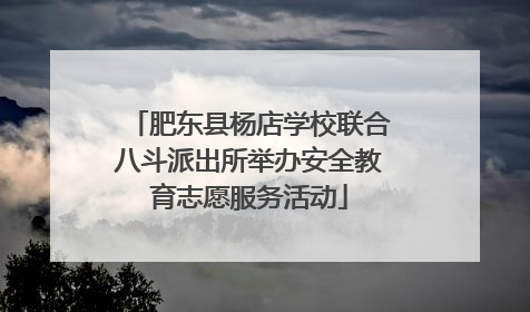 肥东县杨店学校联合八斗派出所举办安全教育志愿服务活动