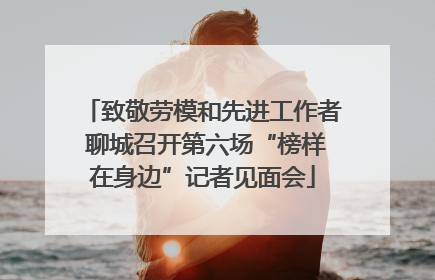 致敬劳模和先进工作者 聊城召开第六场“榜样在身边”记者见面会