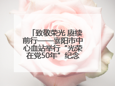 致敬荣光 赓续前行——襄阳市中心血站举行“光荣在党50年”纪念章颁发仪式
