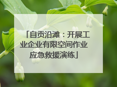 自贡沿滩：开展工业企业有限空间作业应急救援演练