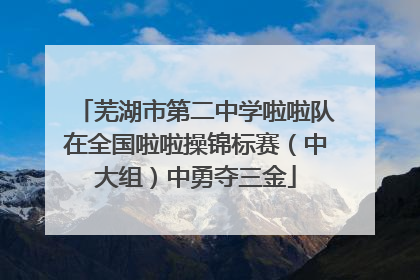 芜湖市第二中学啦啦队在全国啦啦操锦标赛（中大组）中勇夺三金