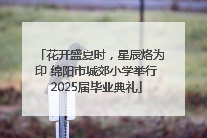 花开盛夏时，星辰烙为印 绵阳市城郊小学举行2025届毕业典礼