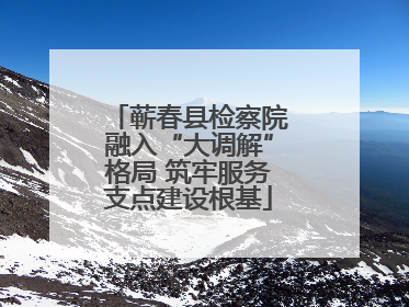 蕲春县检察院融入“大调解”格局 筑牢服务支点建设根基