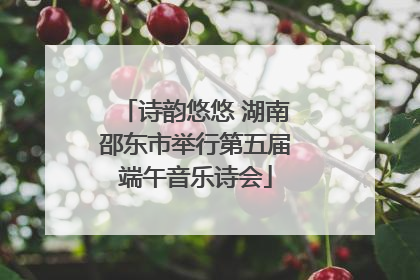 诗韵悠悠 湖南邵东市举行第五届端午音乐诗会