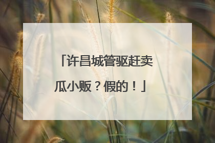 许昌城管驱赶卖瓜小贩？假的！