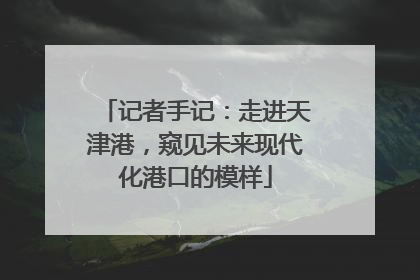 记者手记：走进天津港，窥见未来现代化港口的模样