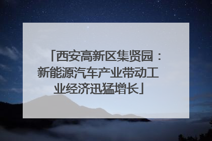 西安高新区集贤园：新能源汽车产业带动工业经济迅猛增长