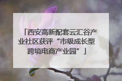 西安高新配套云汇谷产业社区获评“市级成长型跨境电商产业园”