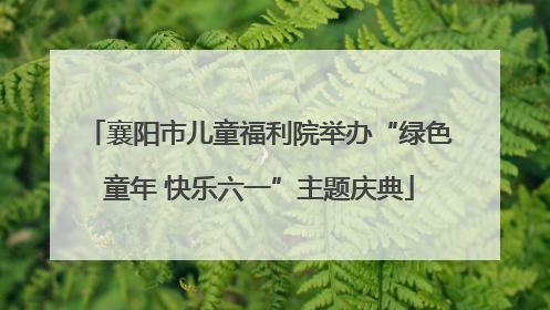 襄阳市儿童福利院举办“绿色童年 快乐六一”主题庆典