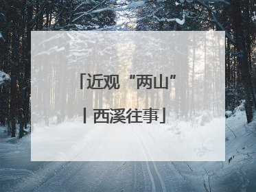 近观“两山”丨西溪往事