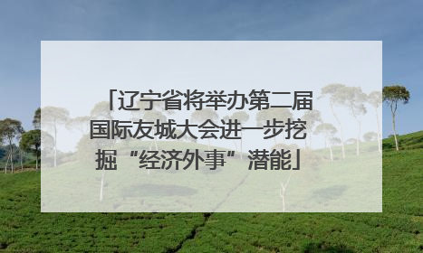 辽宁省将举办第二届国际友城大会进一步挖掘“经济外事”潜能