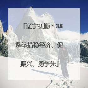 辽宁抚顺：38条举措稳经济、促振兴、勇争先