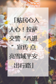 贴民心入人心！拉萨交警“八进”宣传 点亮雪域平安出行路