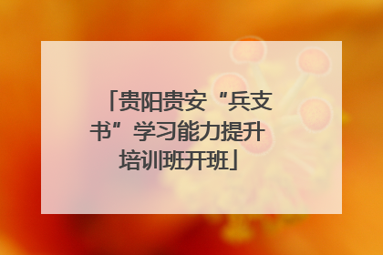 贵阳贵安“兵支书”学习能力提升培训班开班