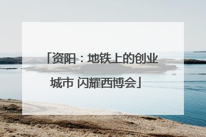 资阳：地铁上的创业城市 闪耀西博会