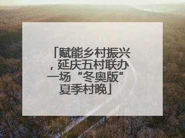 赋能乡村振兴，延庆五村联办一场“冬奥版”夏季村晚