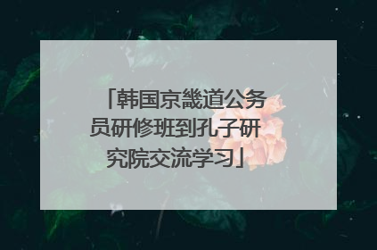 韩国京畿道公务员研修班到孔子研究院交流学习