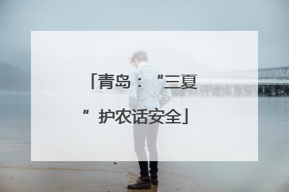 青岛：“三夏”护农话安全