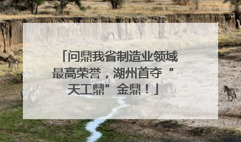 问鼎我省制造业领域最高荣誉，湖州首夺“天工鼎”金鼎！