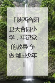陕西合阳县天合园小学：牢记党的教导 争做强国少年