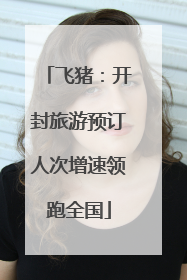 飞猪：开封旅游预订人次增速领跑全国