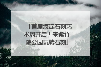 首届海淀石刻艺术周开启！来紫竹院公园玩转石刻