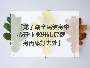 龙子湖全民健身中心开业 郑州市民健身再添好去处