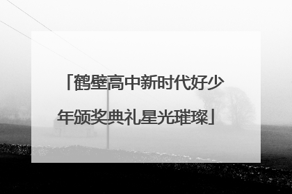鹤壁高中新时代好少年颁奖典礼星光璀璨