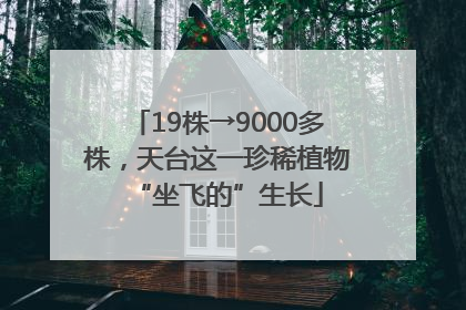 19株→9000多株，天台这一珍稀植物“坐飞的”生长